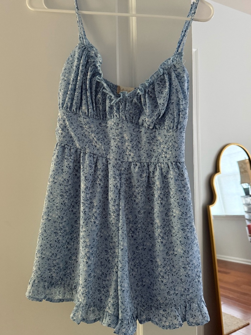 Blue Floral Romper